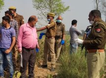बसंतपुर में घटनास्थल पर जांच करती थ्ढाना ढेबरुआ की पुलिस