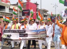 सेना के शौर्य और सम्मान में भाजपा ने निकाला तिरंगा यात्रा 